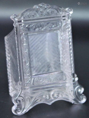 Greentown Clear Picture Frame Toothpick Holder