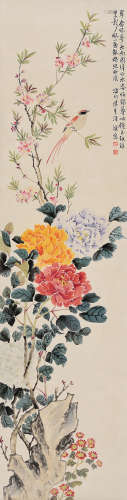汪溶（1895～1972） 花鸟 镜心 设色纸本