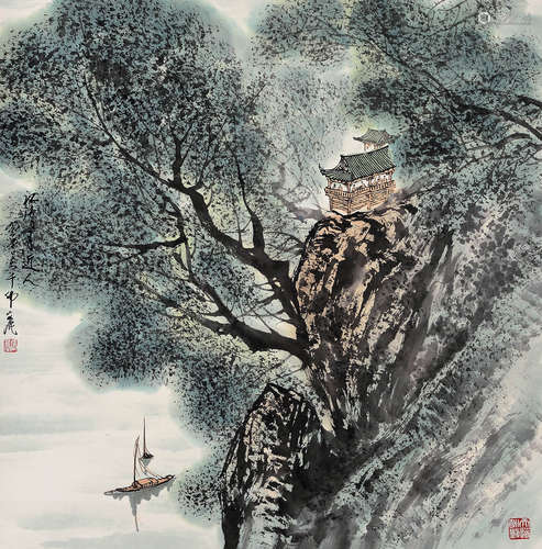 张登堂（b.1944） 山水 镜心 设色纸本