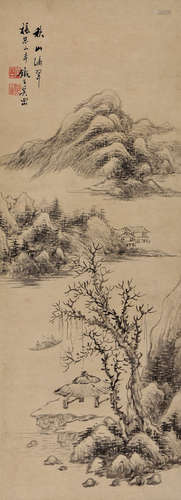 奚冈（1746～1803） 山水 立轴 水墨纸本