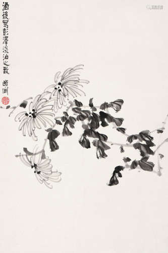 经亨颐（1877～1938） 菊花 立轴 水墨纸本