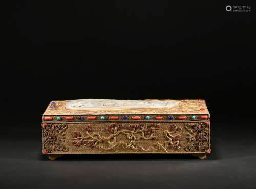 A gilt-bronze box