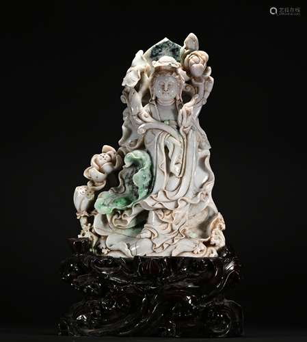 A jade statue of Guanyin