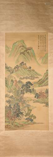 A Huang ding's landscape painting