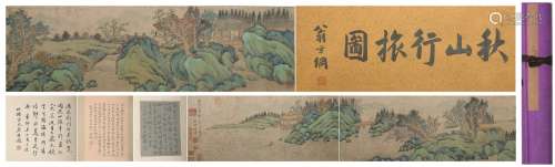 A Shen zhou's landscape hand scroll