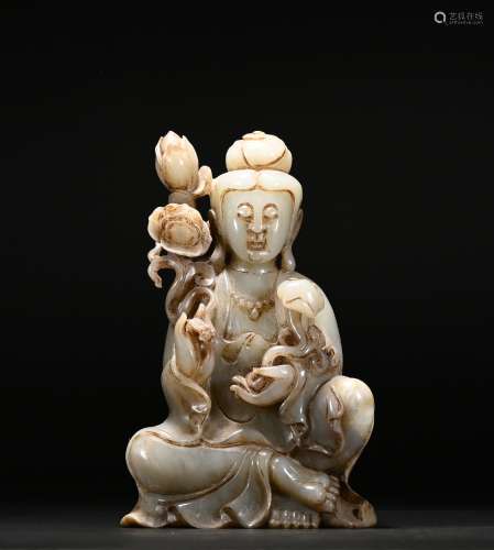 A jade statue of Guanyin