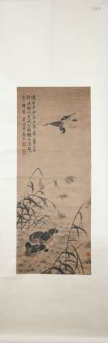 A Bian shoumin's reed&flower&bird painting