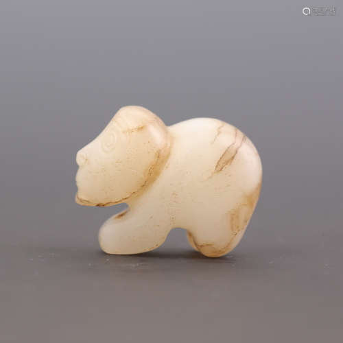 A White Jade Monkey Figure