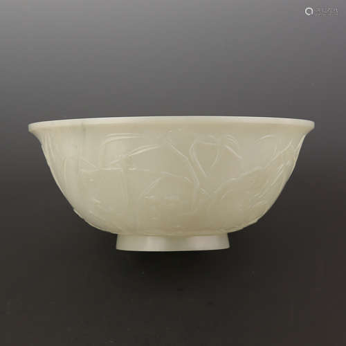 A Jade Carved Quail Bowl