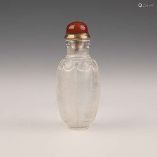 Clear White Color Crystal  Snuff Bottle