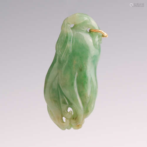 A Green Jadeite Buddha Hand