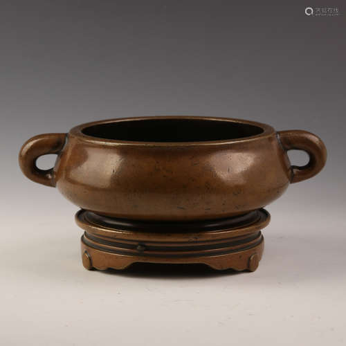 Copper Incense Burner with Double Ear