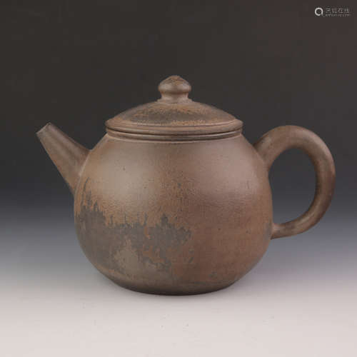 Purple Clay Round Shape Teapot