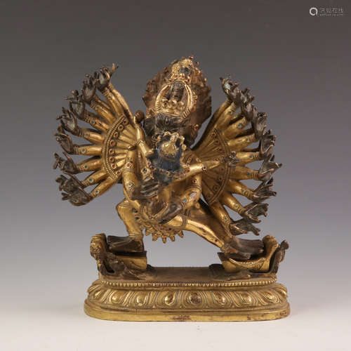 A Gilt Bronze Buddha Figure Statue