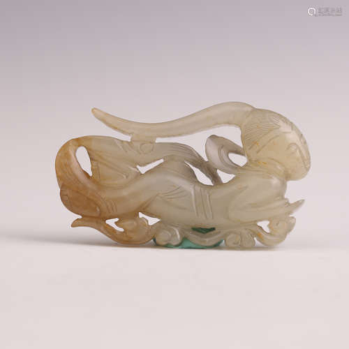 A Jade Flying Beauty Ornament