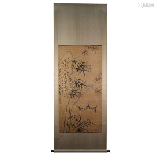 A Chinese Bamboo Painting, Zheng Banqiao Mark