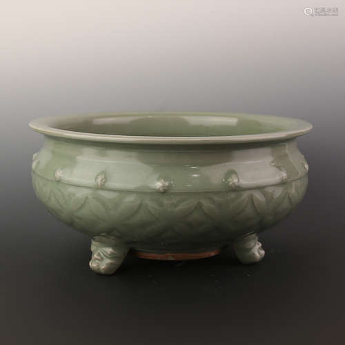 A Longquan Three Foot Incense Burner