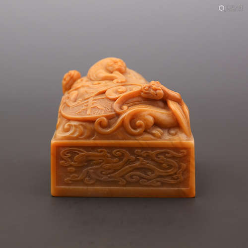 A Tianhuang Stone Double Dragon Seal