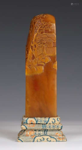 TIANHUANG STONE SEAL CARVED WITH STORY