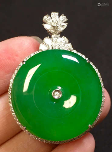 ICY JADEITE&DIAMOND PENDANT