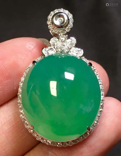 ICY JADEITE&DIAMOND PENDANT