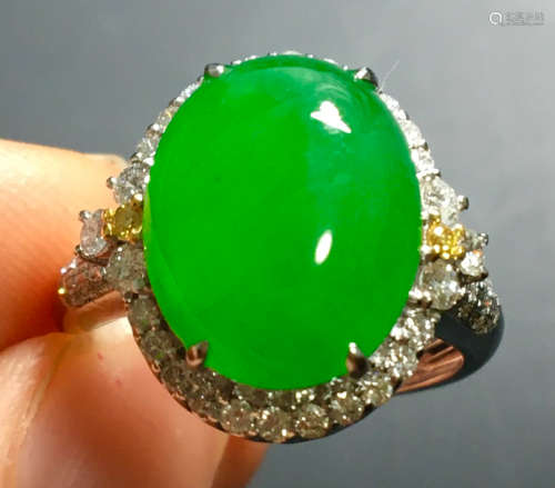 ICY JADEITE&DIAMOND RING