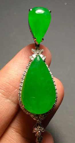 ICY JADEITE&DIAMOND PENDANT