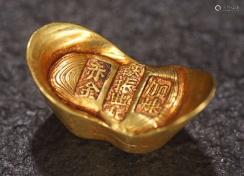 GOLD INGOT CARVED WITH MARK