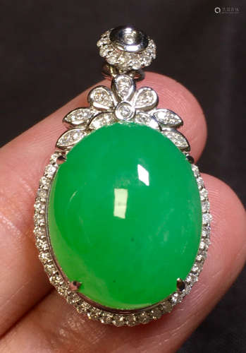 ICY JADEITE&DIAMOND PENDANT