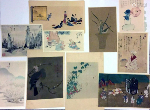 Japanese Woodblock Print Bundle of 10 Prints and