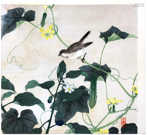 Japanese Woodblock Print Nagamachi Chikuseki