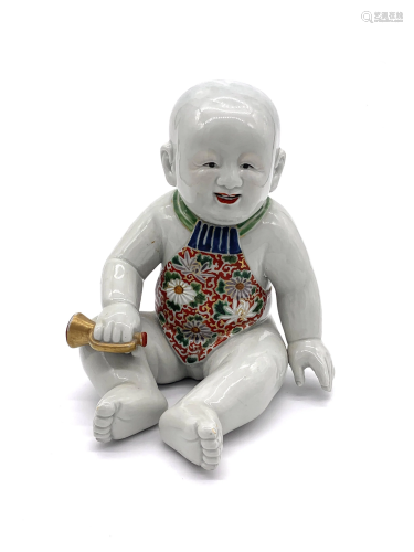 Hand Painted Asian Baby Pottery