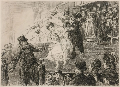 JOHN SLOAN (1871-1951) PENCIL SIGNED DRYPOINT ETCHING