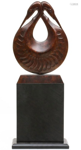 STEVE KESTREL (BORN 1947) MODERNIST BRONZE