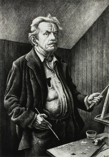 THOMAS HART BENTON (1889-1975) PENCIL SIGNED LITHO