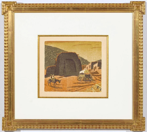 GUSTAVE BAUMANN (1881-1971) PENCIL SIGNED WOODBLOCK