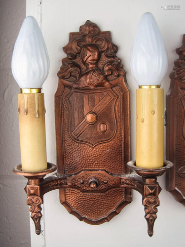 Bronzed Knight Sconce (Double)