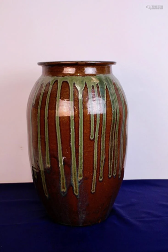 Vintage Japanese Drip Gaze Vase (before 1945)