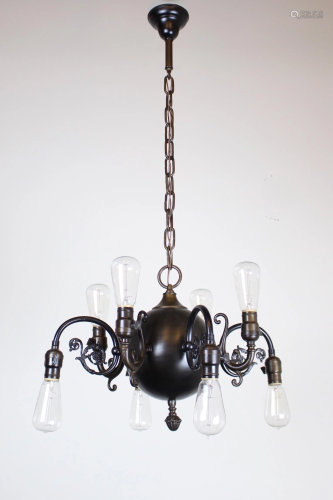 Transitional Style Electric Fixture 1915 8 Light