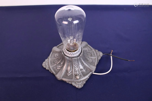 Single Flush Mount with bare bulb light fixture