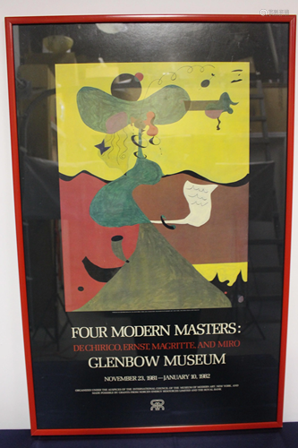 Joan Miro Poster for Four Masters Exhibition