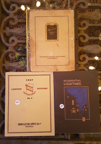 3 Antique Lighting Catalogues, Circa 1920