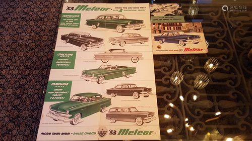 1950s Chevrolet and Meteor Cars Catalogue and Poster