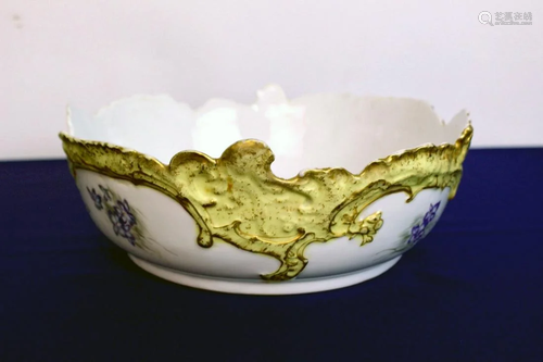 Leonard Vienna Austria Floral Porcelain Serving Bowl