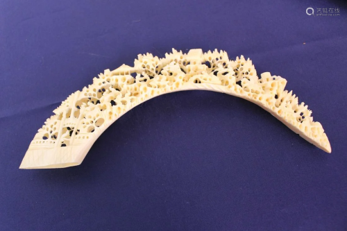 Unique Tusk Carving with Stand