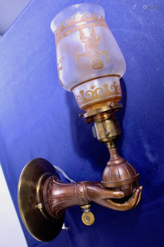 Early 20th Century Converted Gas Wall Sconce