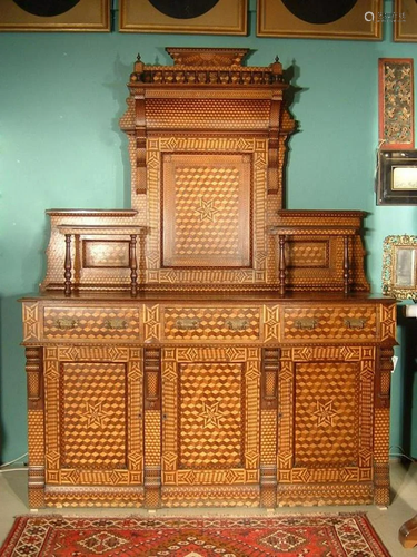 Folk Art Marquetry Sideboard