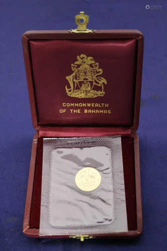 1975 Commonwealth of the Bahamas 100 Dollar Proof Coin