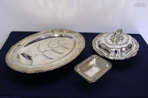 3 Silverplate Trays