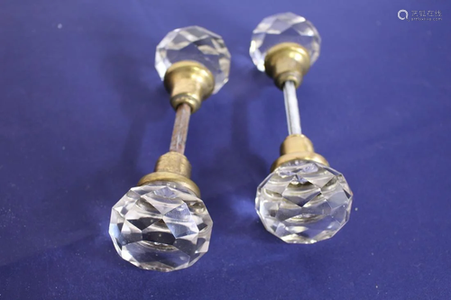 Pair of Antique Crystal Passage Set